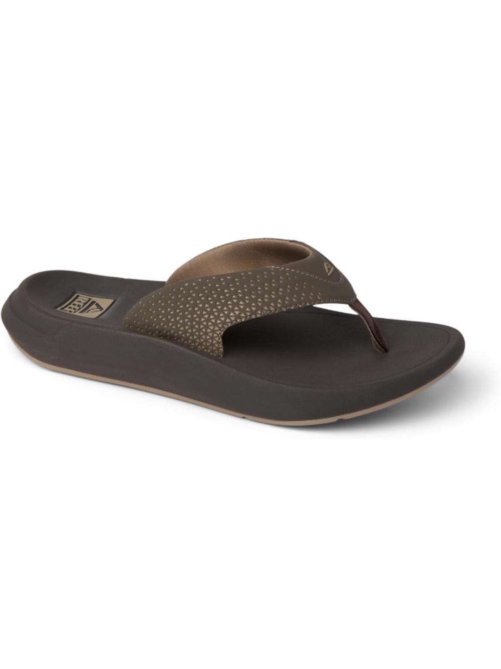 NWT Mens Reef Rover + Plus Flip Flop Sandal Arch Support REEFlex Footbed Brown